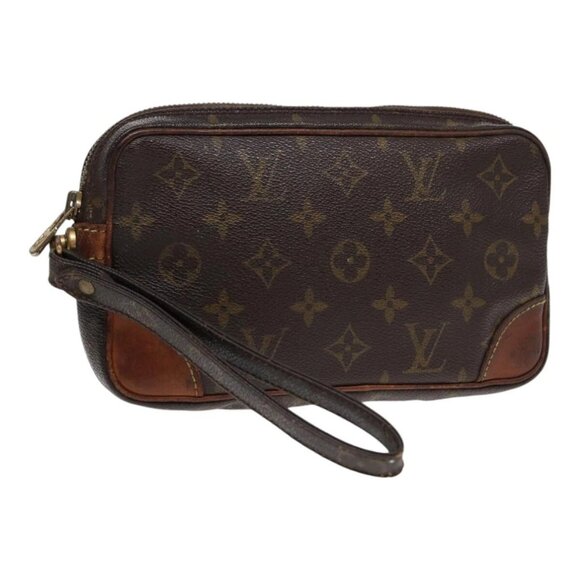 LOUIS VUITTON Monogram Marly Dragonne PM Clutch Bag M51827 LV Auth 88992 - Picture 1 of 16
